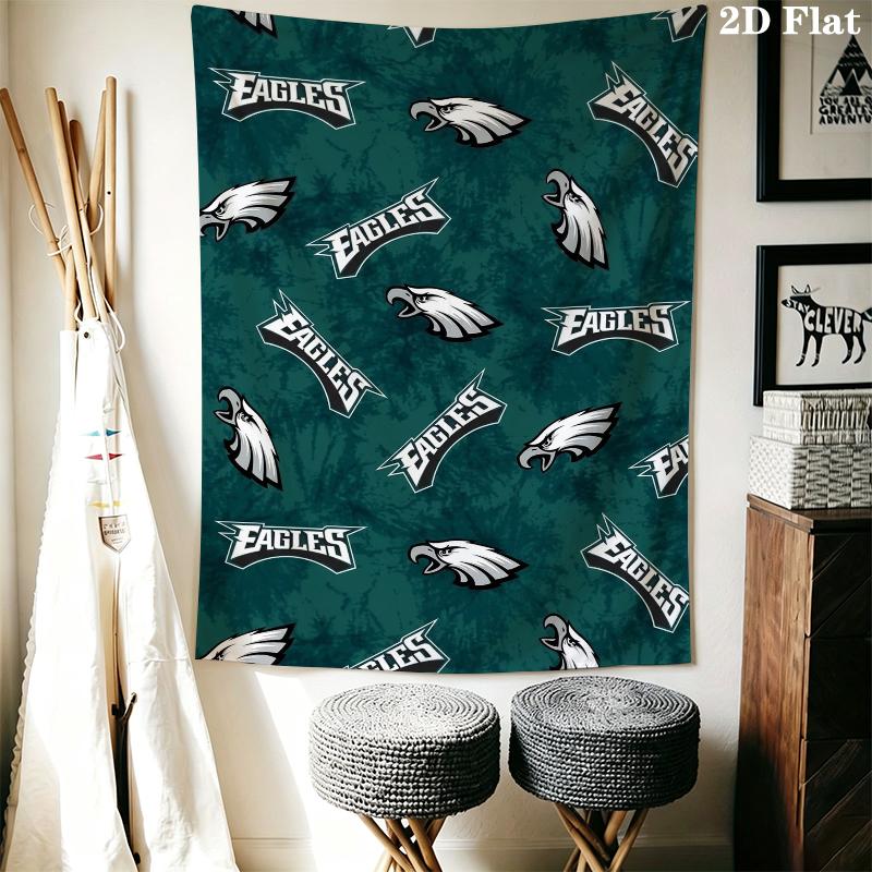 Philadelphia Eagles Wall Tapestry Aesthetic Wall Hanging Printed Fabric Blanket Decorative Tapestries for Bedroom Living Room Home Decor