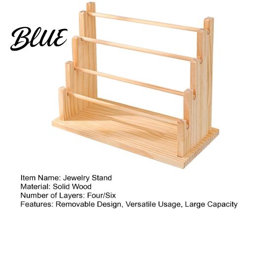 Artistic Jewelry Stand Wooden Log Bracelet Display Organizer Rack