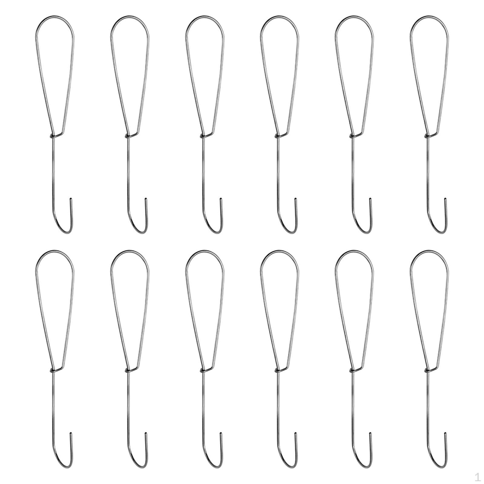 

Набор из 12 подвесных крючков для вешалок для одежды, металлический дизайн, хранение бумаги 220mmx44mm