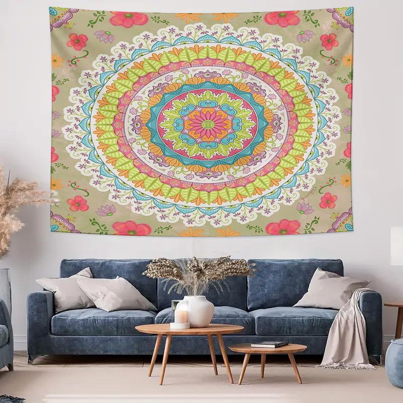 Boho Tapestry Wall Hanging Mandala Wall Decor Hippie Room Decor Aesthetic Tapestry Dorm Room Decor Nature Tapestry Festival Deco