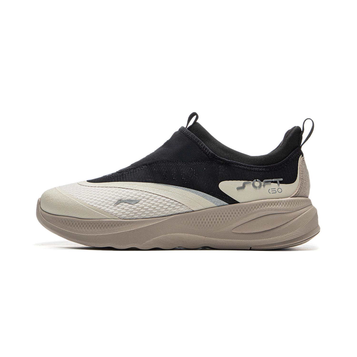 

Li-Ning Мягкие Go 2 Модные Удобные Нескользящие Легкие Низкие Повседневные Кроссовки Мужские Черный Серый AGLV005-63 43