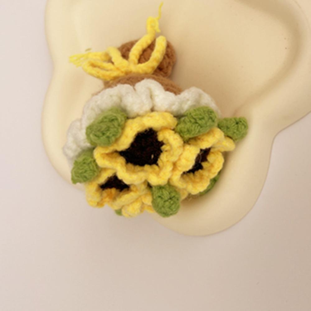 Sunflower Crochet Flower Rose Pendant Creative Artificial Flowers Gift
