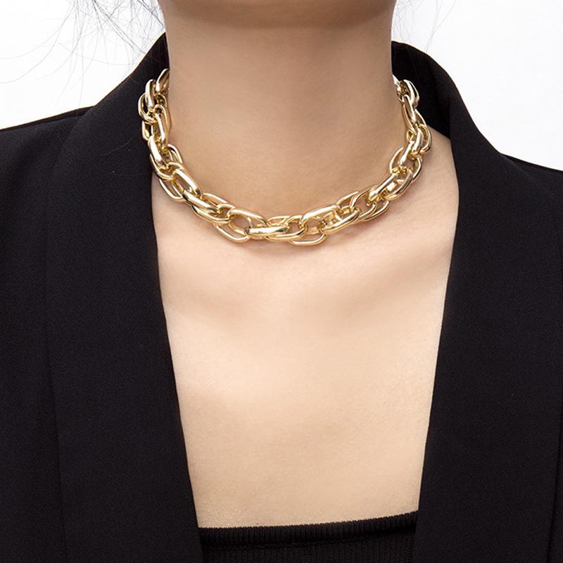 Punk Přehnané Heavy Metal Thick Řetěz Choker Náhrdelník Dámské Goth Šperky Dárek