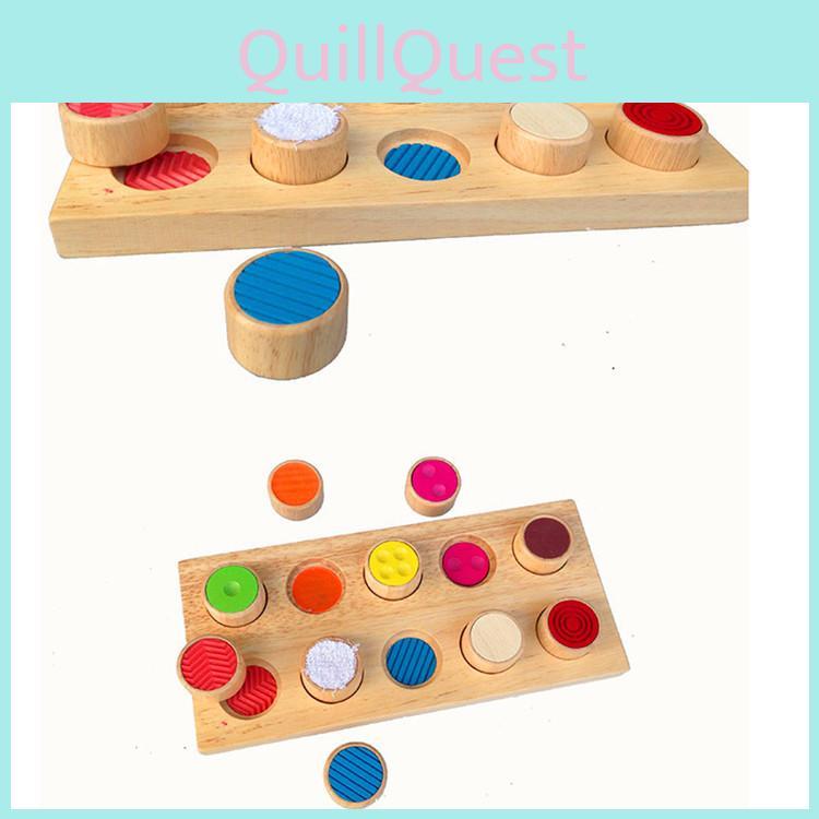 Wooden Sensory Touch Board For Toddler Color Recognition And Cognitive Development