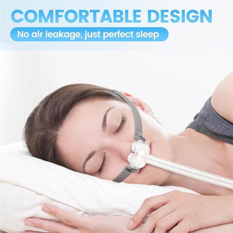Náhradní měkké lehké silikonové dvouplášťové nosní polštářky 2 ks Pro příslušenství k CPAP masce Resmed Airfit P10 L