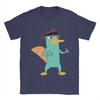 Magliette da Uomo Agente Perry il Ornitorinco Abbigliamento in Cotone Divertente Manica Corta Girocollo Maglietta 4XL 5XL T-Shirt