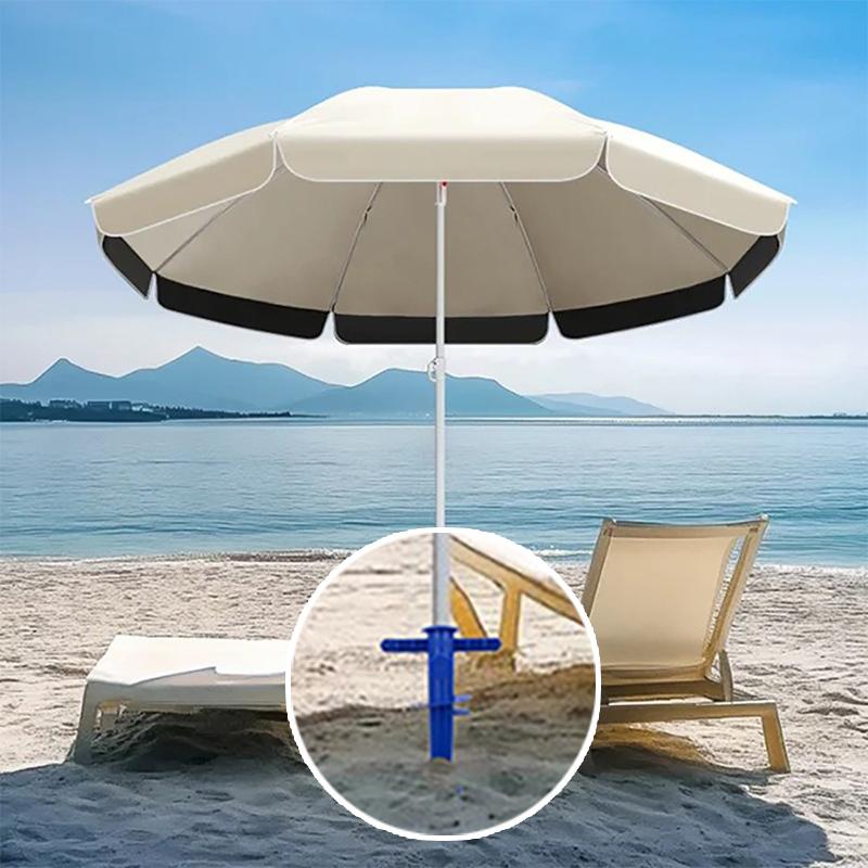 5PC Umbrella Base Adjustable Plastic Sun Beach Patio Sand Ground Fixing Tools Anchor Stand Spike Auger Keep Holder Garden Access