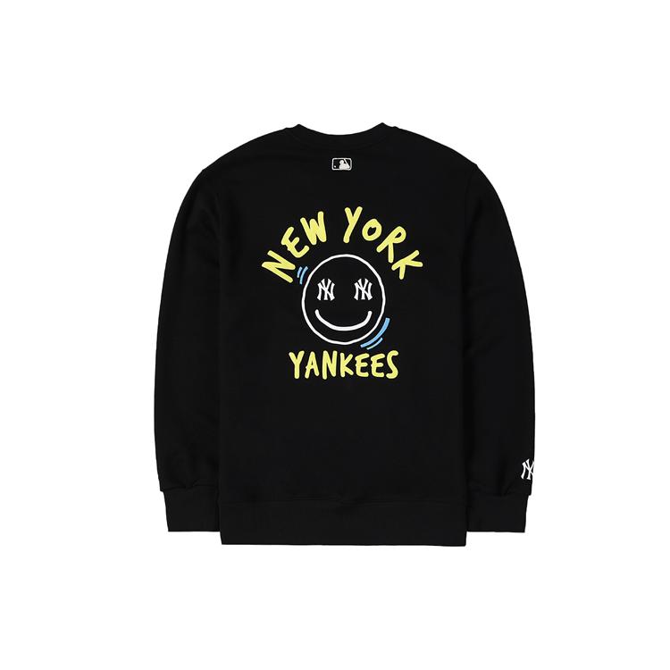 Свитшоты MLB New York Yankees Унисекс Черные С круглым вырезом Умеренно Обычные 3AMTL0514-50BKS XS