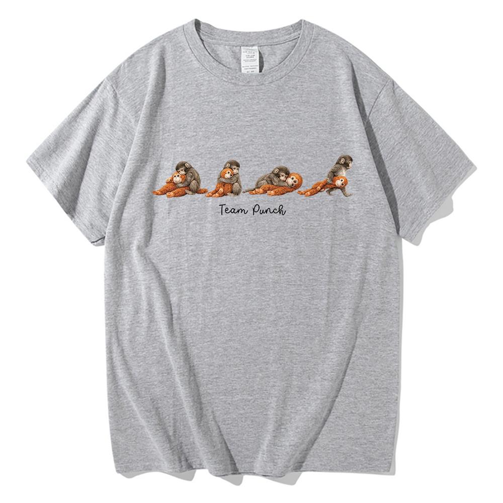Monkey Punch Baby Monkey T Shirt 2026 WomenUnisex Clothing Cotton Clothes Graphic Tops for Lover Gifts Hight Quality T Shirts