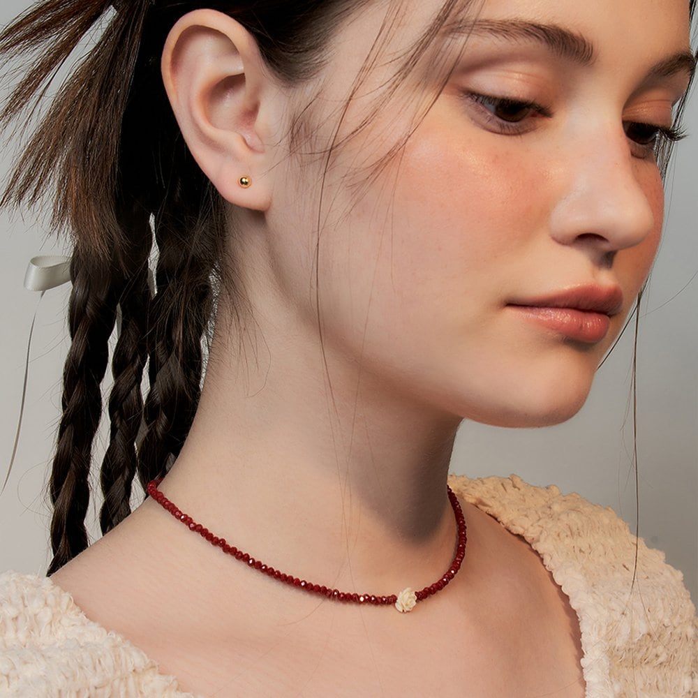 Rose Spinel Choker Necklace