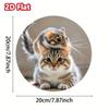 Metal Wall Art Cat and Mouse Decor Waterproof Precast for Home Cafe Game Room