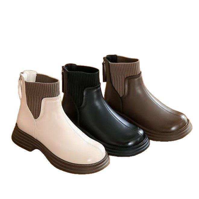 New platform Martin boots autumn and winter thin boots short boots socks socks boots