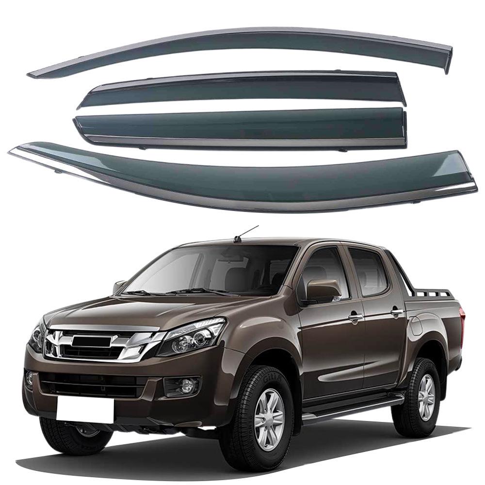 

Thickened Window Visors with Bright Strips for Isuzu D-MAX 18-22