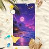 Dreamy Moonlit Sunset Vacation Blanket, Spacious for Men Women Pool Beach