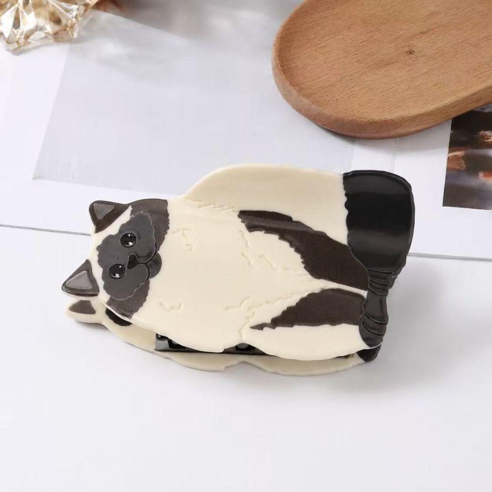 Korean Style Cat Hair Claw Clip Cartoon Acetate Hair Clips Gifts Shark Clip  For Women