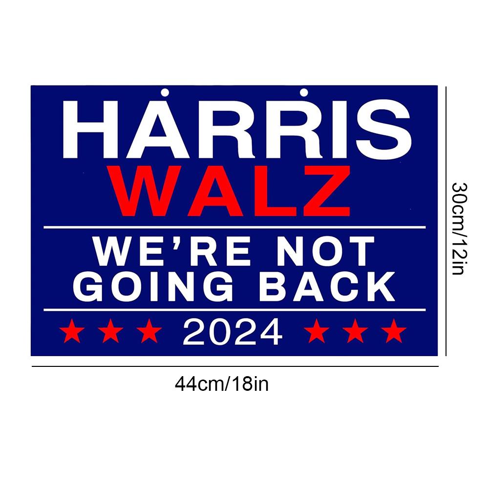 Kamala Harris Tim Walz Waltz with Metal Stake Yard Sign Flag Gate Decor Kamala Harris Tim Waltz 2025 Lawn Sign