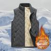 Men's Plus Size Velvet Warm Vest - Autumn/Winter Twill Crepe Sleeveless Waistcoat