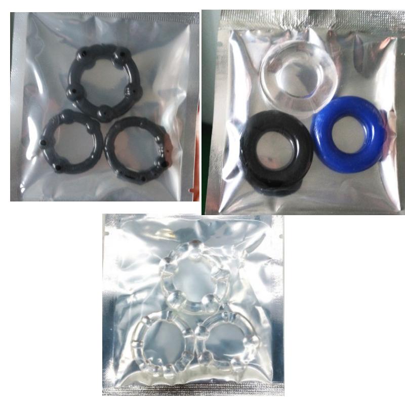 3 stücke Männlichen Penis Ring Cock Ring Verzögerung Ejakulation Scrotal Bindung Ball Stretcher Erweiterung Silikon Cockring Sex Spielzeug Für Männer