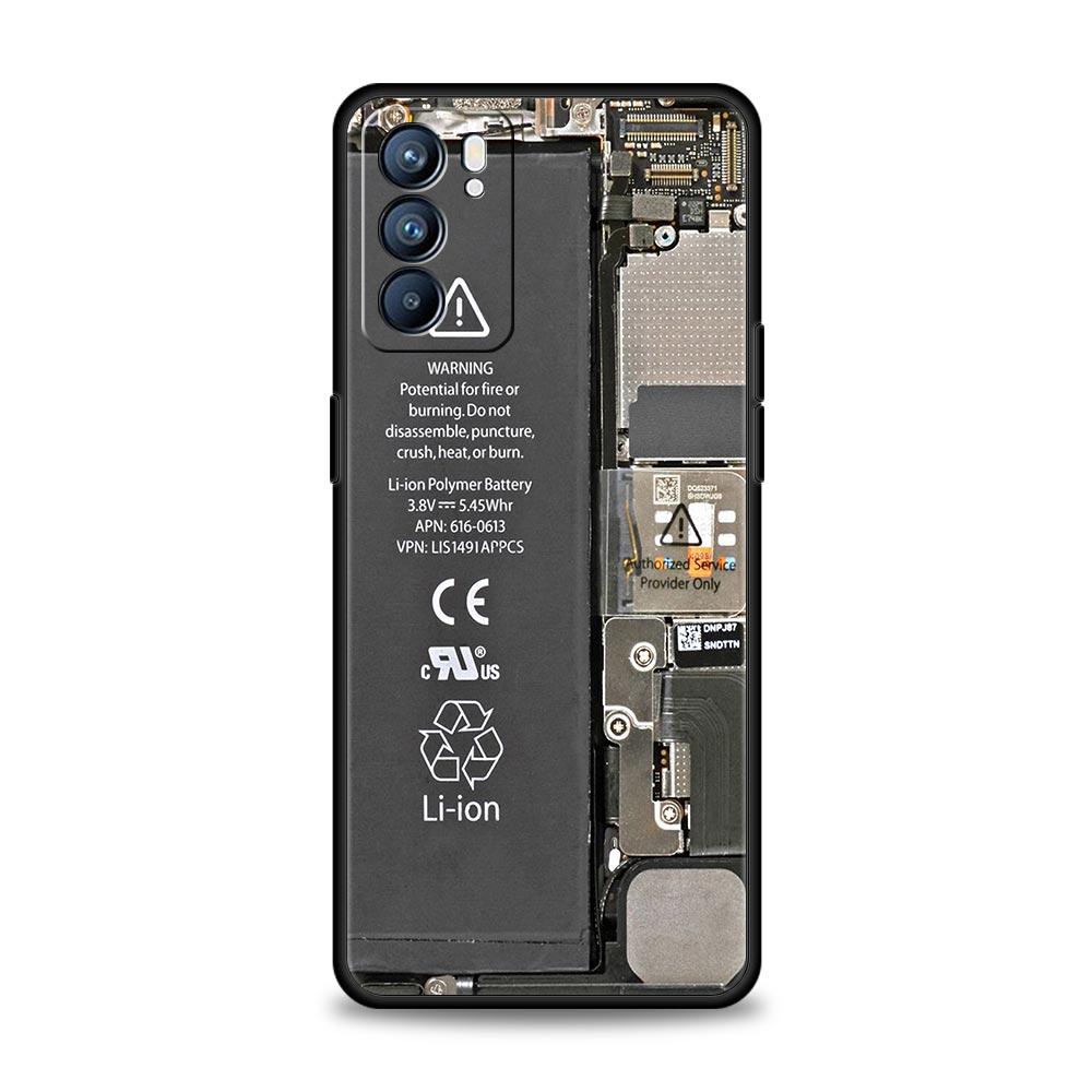 Handyhülle mit Hauptplatinen-Motiv für Oppo Reno 13, 12, 11, 10, 7, F, Find X5, X6, A98, A80, A79, A78, A57, A54, A31, A17 Pro 5G (weiches TPU)
