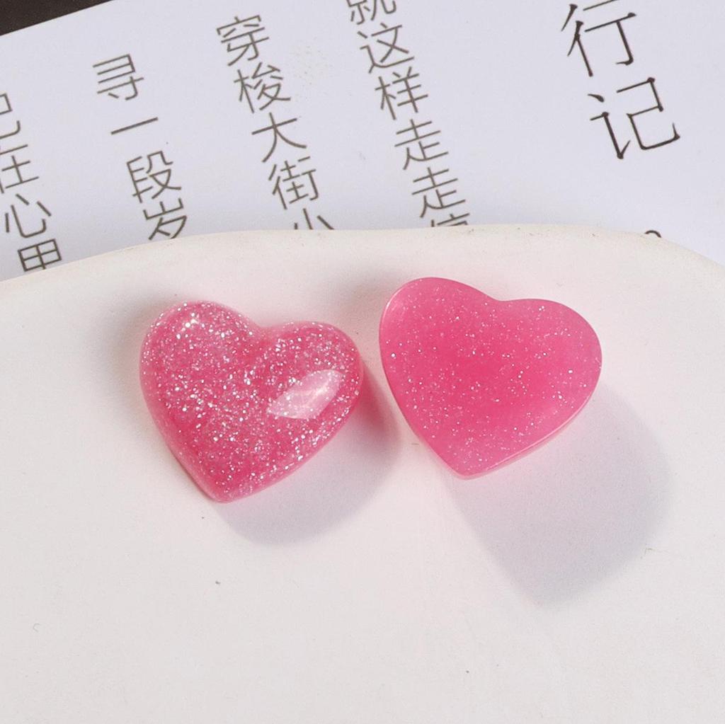 Sweet Starry Sky Glitter Heart Resin Star Stickers for DIY Phone Cases & Earrings