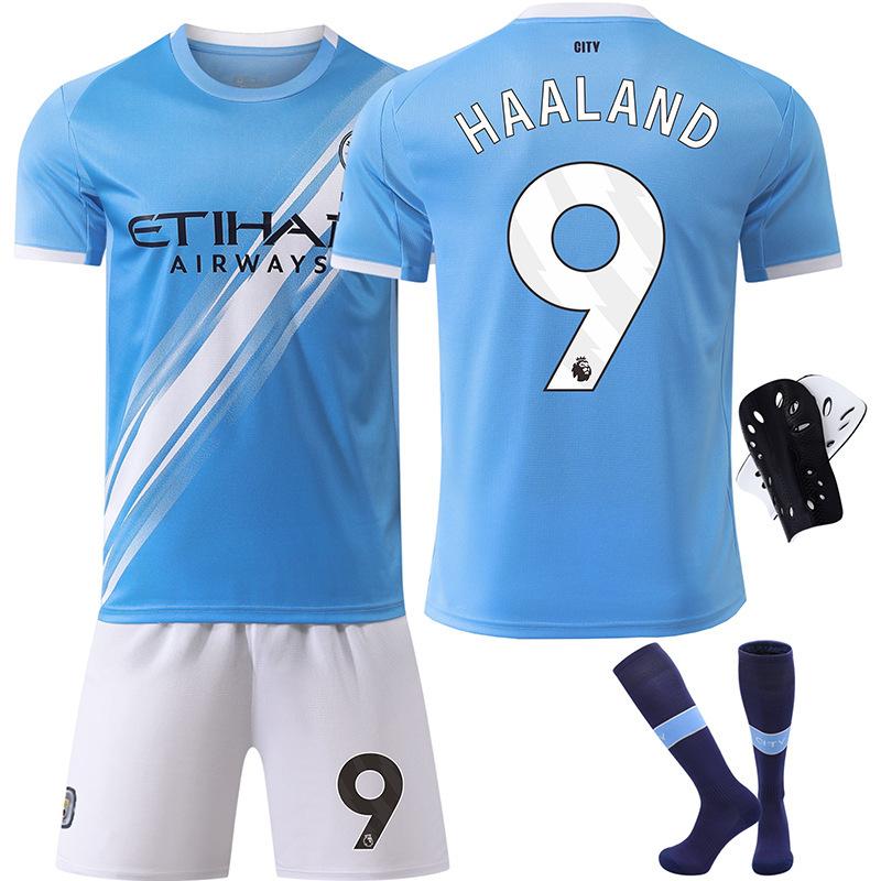Manchester City Jersey 24/25 Home Soccer Shirt Haaland 9 Fan Football Uniform Adults Kids Breathable Quick-Dry