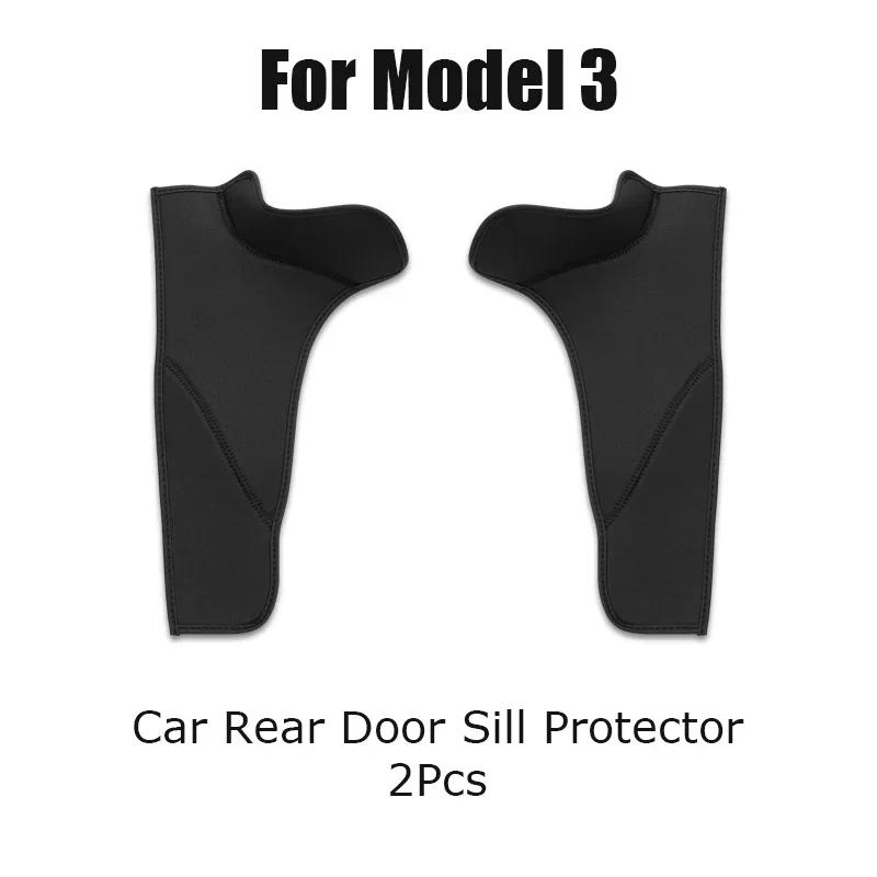 

Для Tesla Model 3/Y автомобильный багажник порог защитная накладка порога задняя дверь пороги из углеродного волокна кожаная защитная накладка порога автомобильные аксессуары