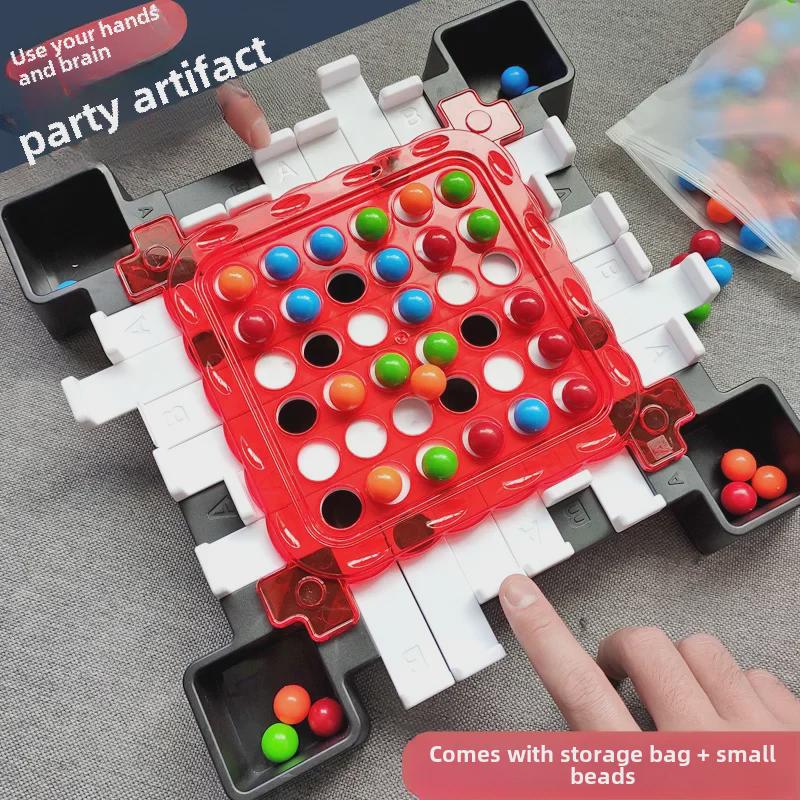 Grenzüberschreitendes interaktives Eltern-Kind-Brettspiel: Lustiger Ausscheidungskampf für Kinder