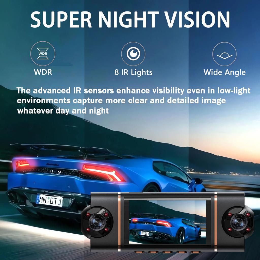 4-Channel 360 Degree Dash Cam For Cars WIFI APP Car DVR 1080P 4 Camera Lens Video Driver Recorder Rear View Camera for Vechile