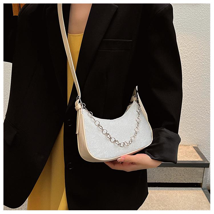 Women's 2023 Trendy Retro Crossbody Baguette Bag – Lace Knit Fabric