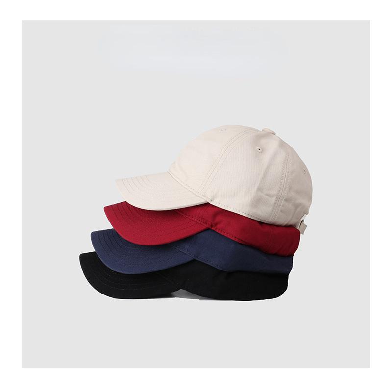 Solid color baseball cap trendy solid color casual duck tongue female summer versatile student retro cap male