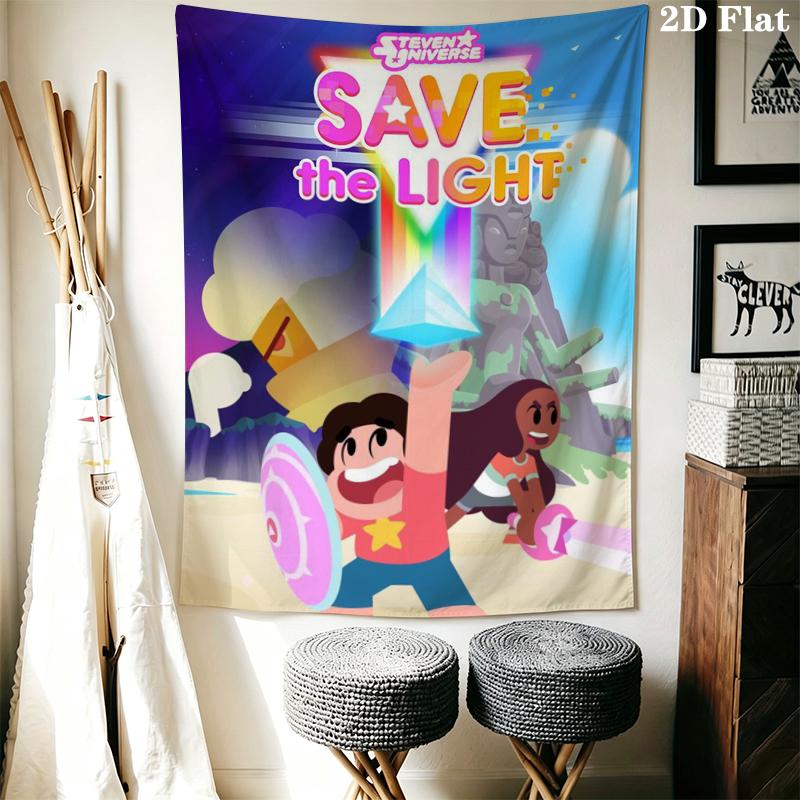 Steven Universe Wall Tapestry Aesthetic Wall Hanging Printed Fabric Blanket Decorative Tapestries for Bedroom Living Room Home Decor