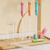 4Pcs/Set Crocodile Handle Cleaning Brush, Food-Grade Straw Cleaner with Stainless Steel Rod, Milk Bottle Water Cup Straws Narrow Gaps Cleaning Tool
