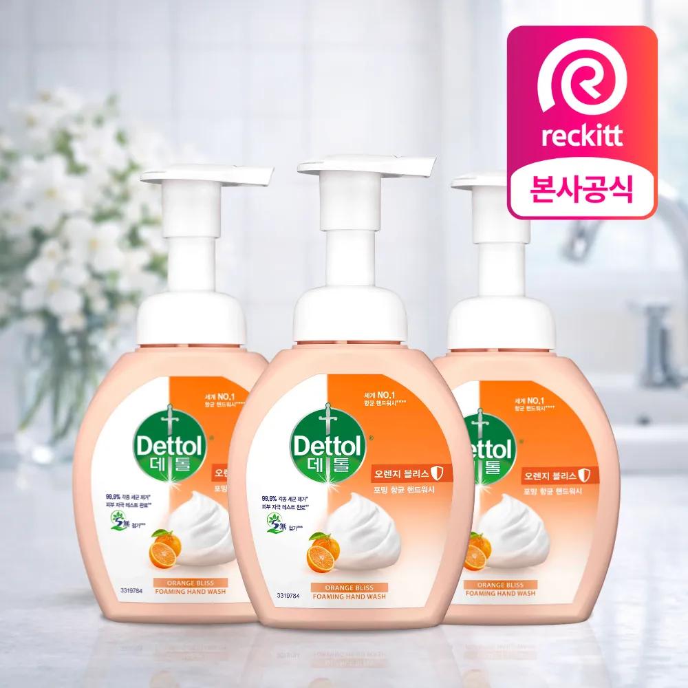Dettol Foaming Antibacterial Hand Wash Orange Bliss 250ml 3-pack