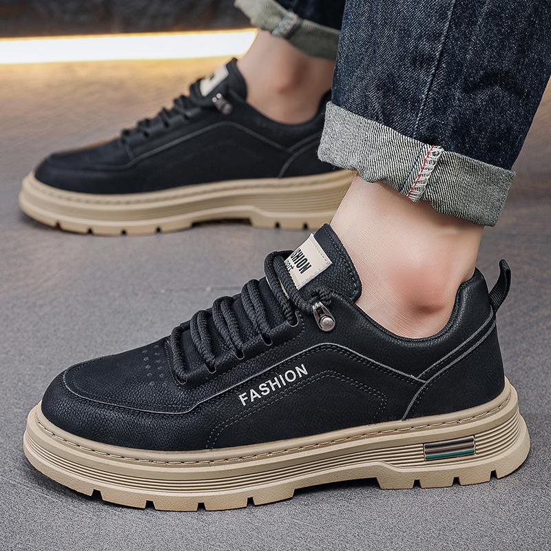 Men's Shoes Spring and Autumn Casual Sports Shoes High-quality Leather Board Shoes