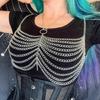 Fashionable Metal Body Chain Unique Chain Necklace Statement Metal Body Accessory for Confident Women Easy to Adjust