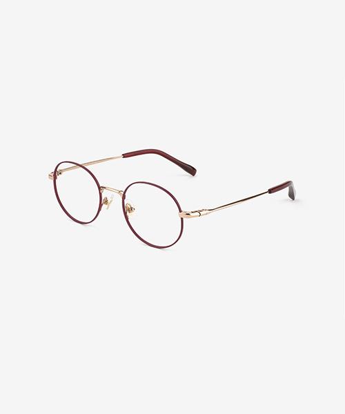 Techeuoaiweeo Ls-04T Glasses Frame C2 Rosegold &Plum