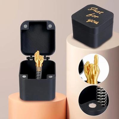 Weihnachtsscherz-Geschenk: Mittelfinger in der Box – Lustig, kreativ, originell, Pop-up-Geschenkbox mit Mittelfinger – Scherzartikel, skurriles Geschenk, neu