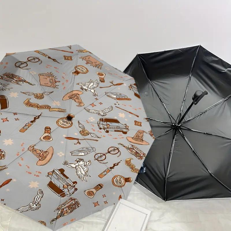 1PC Warner magic wizard Umbrella-8-Rib Reinforced, Automatic Open, Lightweight-A110
