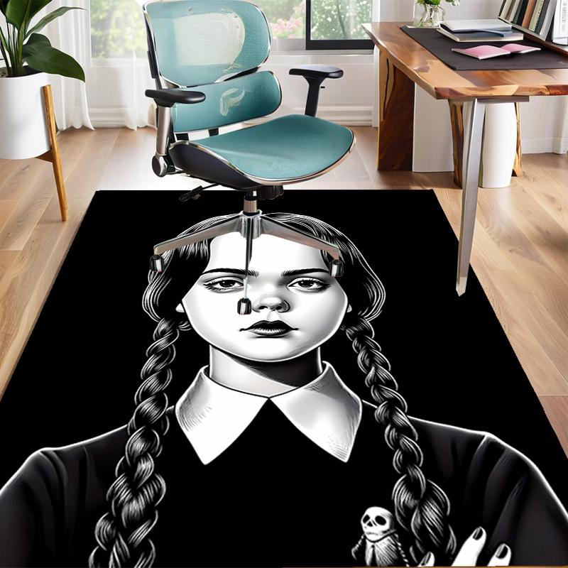 1pc Wednesday (2) Design Area Rug - Non-Slip, Soft & Cozy Floor Mat for Living Room, Bedroom, Office - Indoor/Outdoor Decorative Carpet