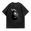 Cat Playing ClarineT T Shirt and Music Lover Clarinettist Birthday Musician Woodwind Instrument Idea vintage Washed homme