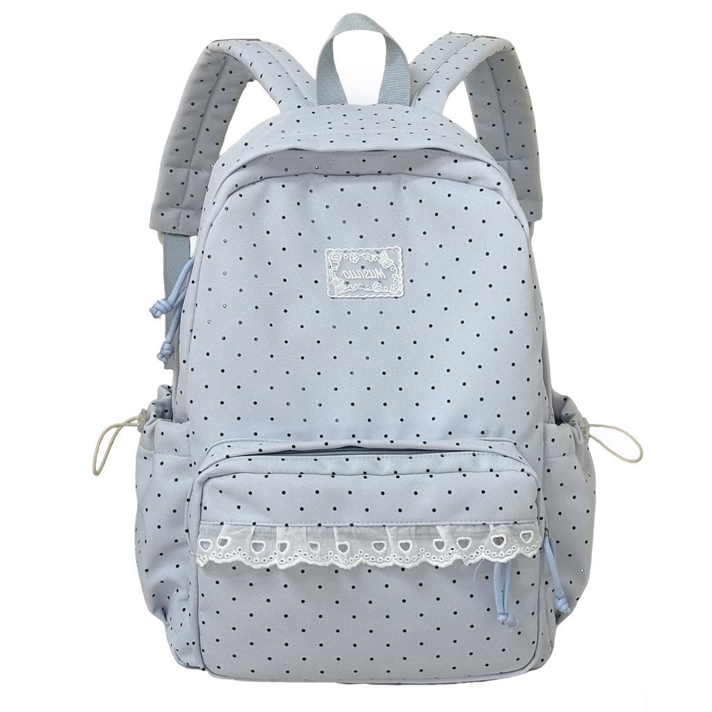 Schoolbag corduroy cute girl heart backpack, Korean ins small fresh junior high school student schoolbag women's lightweight backpack