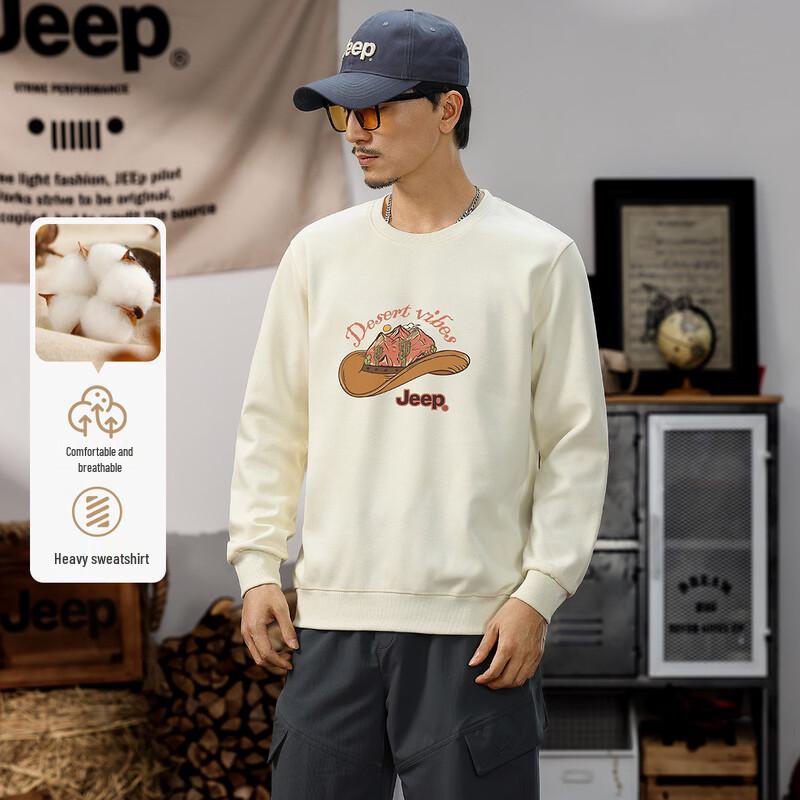 JEEP Men s Crew Neck Pullover Sweatshirt XL
