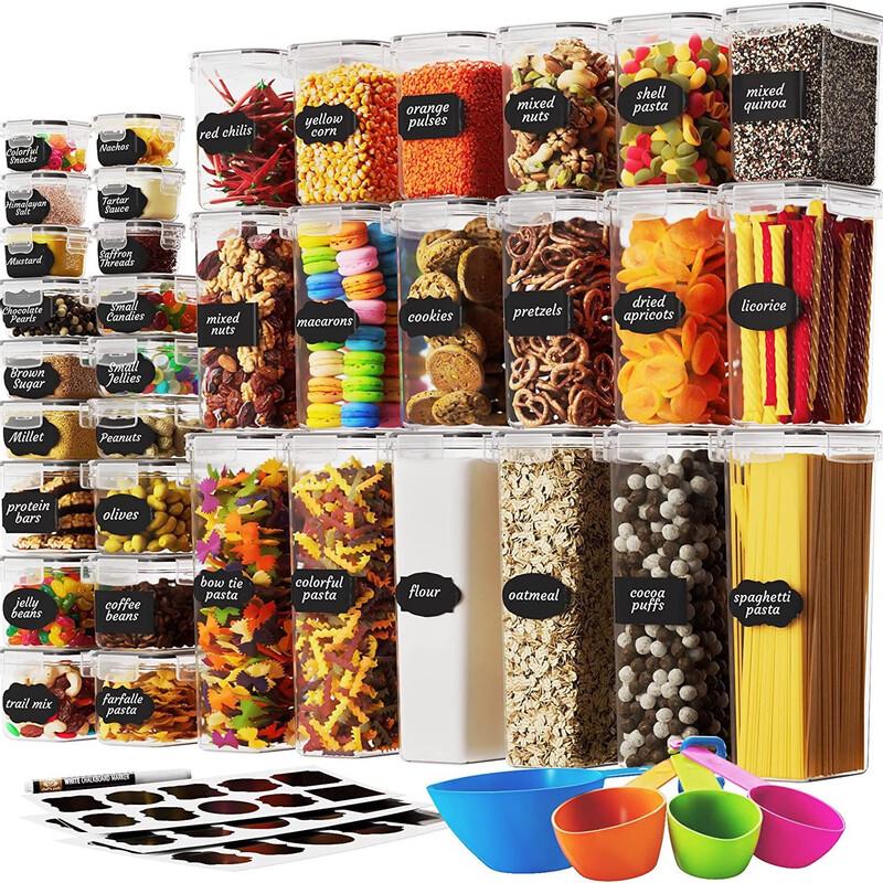 ZISIZ 42-Piece Rectangular Food Storage Container Set