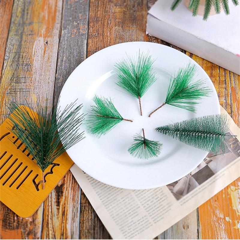 20 Stück Künstliche Kiefern Nadel Kiefern Zweig Spray Fake Grünzeug für Garten Hochzeit Haus Außen Dekorationen(Grün)