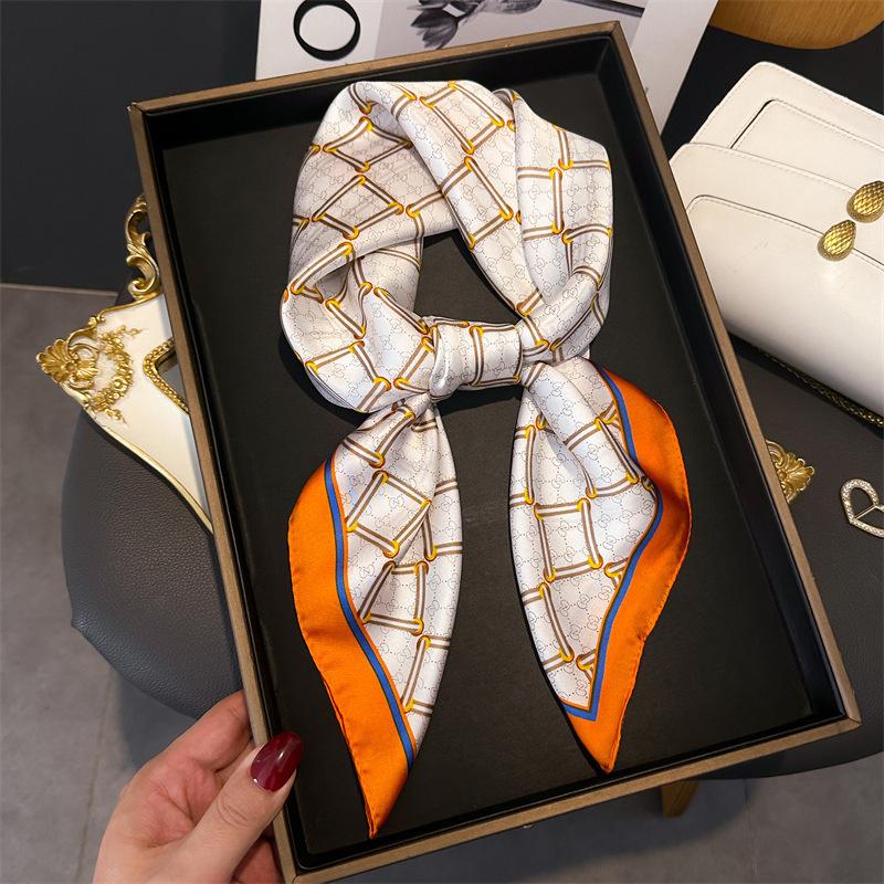 

Платок квадратный из шелка с принтом пейсли, новая мода, роскошный бренд, женский, атласный, шаль, шейный платок, повседневный шарф, бандана, хиджаб для волос 70x70cm