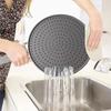 Heat Resistant Kitchen Splash Plate Splash-proof with Handle Silicone Splatter Screen Scald Proof Easy Clean