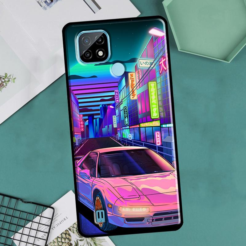 Tokyo JDM Drift Sports Car For Realme GT Neo 2 3 Master 8i 9i 8 9 Pro Plus C35 Case For OnePlus 9 10 Pro 9R 10R Nord2