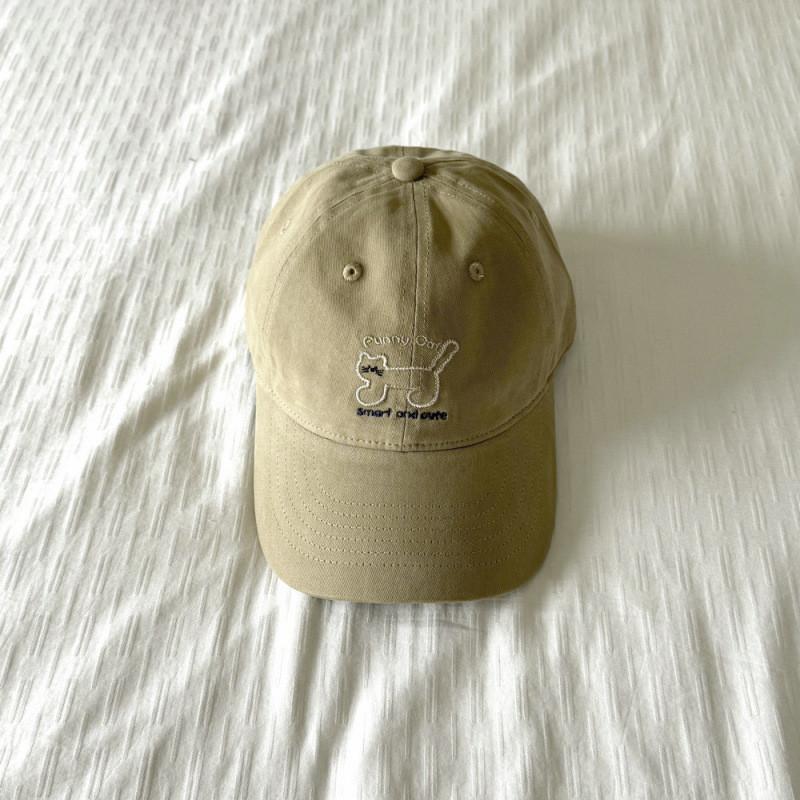 Embroidered Cat Baseball Cap With Adjustable Fit For Summer Casual Wear