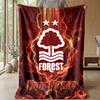 Coperta in Flanella Nottingham Forest FC con Testo Nome Personalizzato Logo Calcio Coperta in Pile Personalizzata Regalo Speciale per Divano Camera da Letto Casa