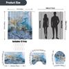 4-Pack Marble Shower Curtain, 3D Fabric Bathroom Curtain With Hooks, Flannel Toilet Seat, Non-Slip Rug
